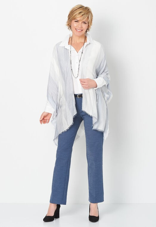 Lightweight Striped Ruana - CBK Web Store | Christopher & Banks (US)