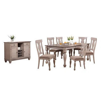 Charia 6 - Person Solid Wood Dining Set | Wayfair North America
