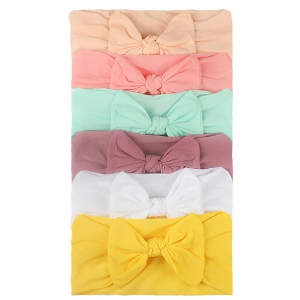 Large Bow Headwrap Children'S Headdress Girls Baby Toddler Turban Headband Hair Band Bow 6Pcs Acc... | Walmart (US)