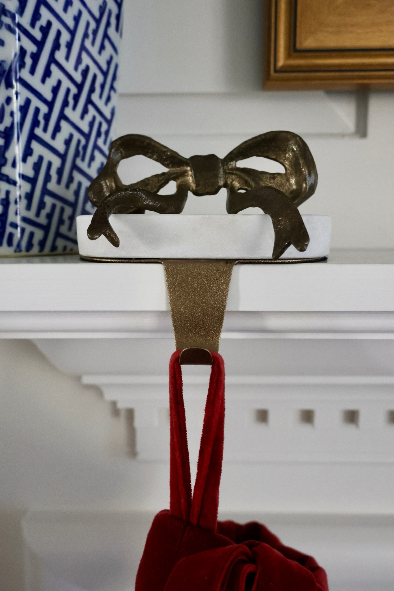 The Holiday bow stocking hanger looks luxe but comes at a great price point  

#LTKCyberWeek #LTKGiftGuide #LTKHoliday