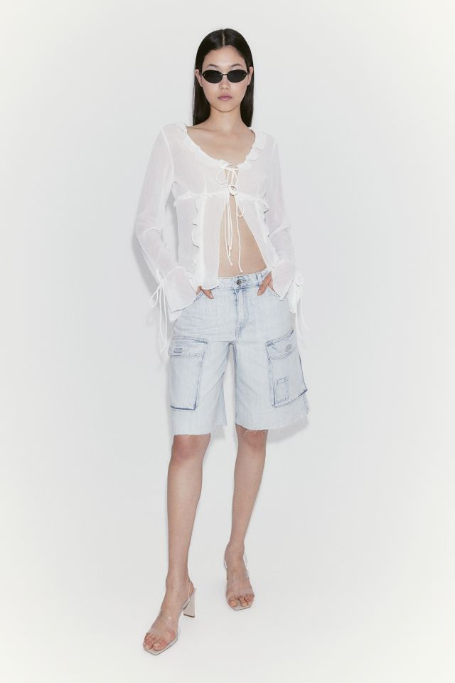 Low Denim Cargo Shorts | H&M (US + CA)