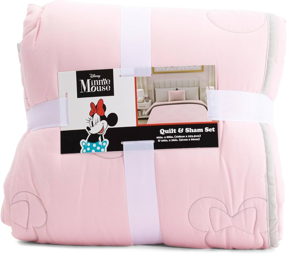 Jay Franco & Sons, Inc. Mickey Quilt and Sham Set, Twin Size (Pink Minnie, Full/Queen) | Amazon (US)