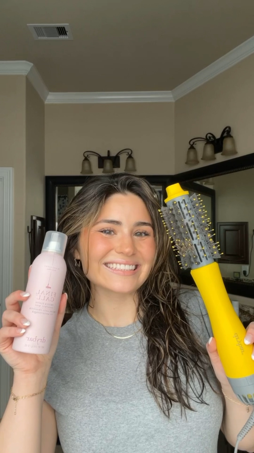 Blowout essentials from Drybar! I’ve been using their half shot blow dry brush on hair wash days for the perfect blowout that lasts DAYS! And don’t get me started on their Final Call spray 🤤 the scent is phenomenal 👏🏼 

Hair styling tools, blowout brush, dry bar, frizz products, blow dry brush

#LTKstyletip #LTKbeauty #LTKFind