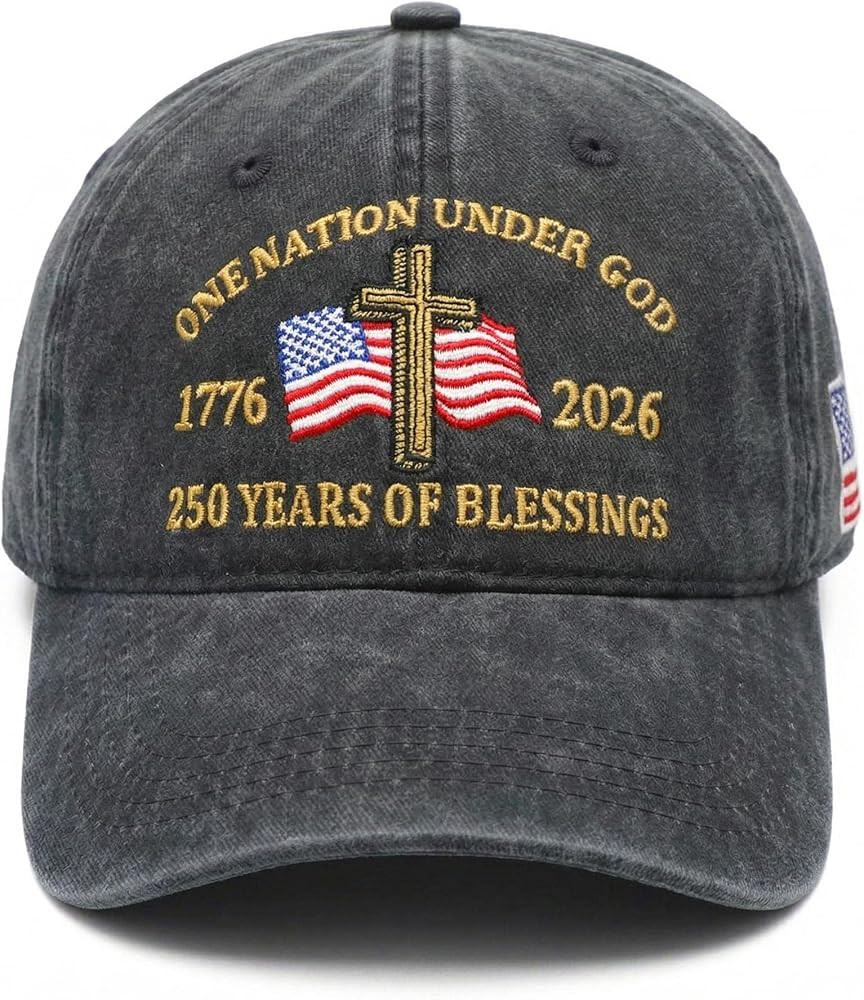 250th Anniversary USA Hat 1776-2026, Adjustable Bald Eagle Embroidery Patriotic Baseball Cap Retr... | Amazon (US)