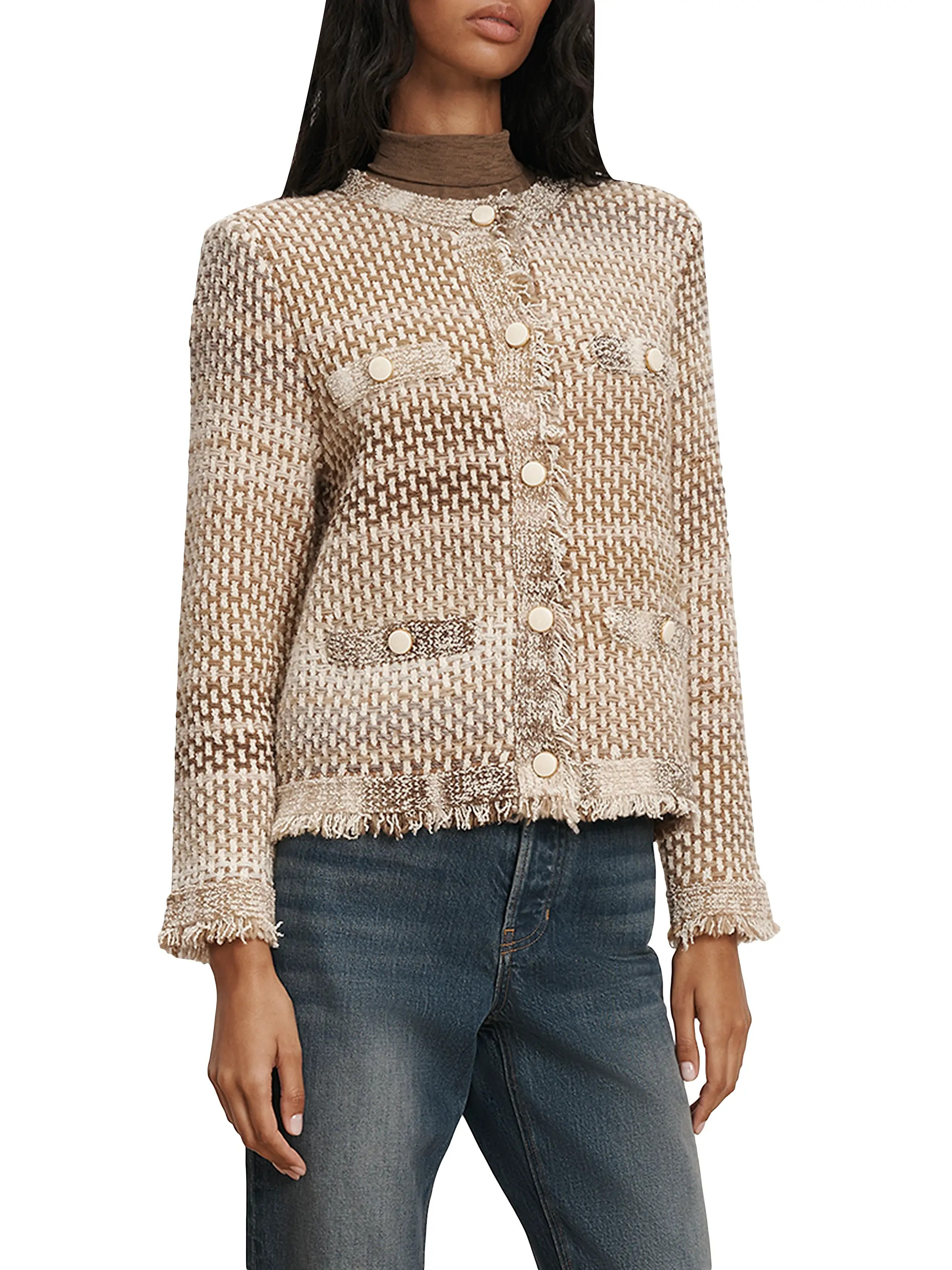 Sariyah Fringe Knit Jacket | Saks Fifth Avenue