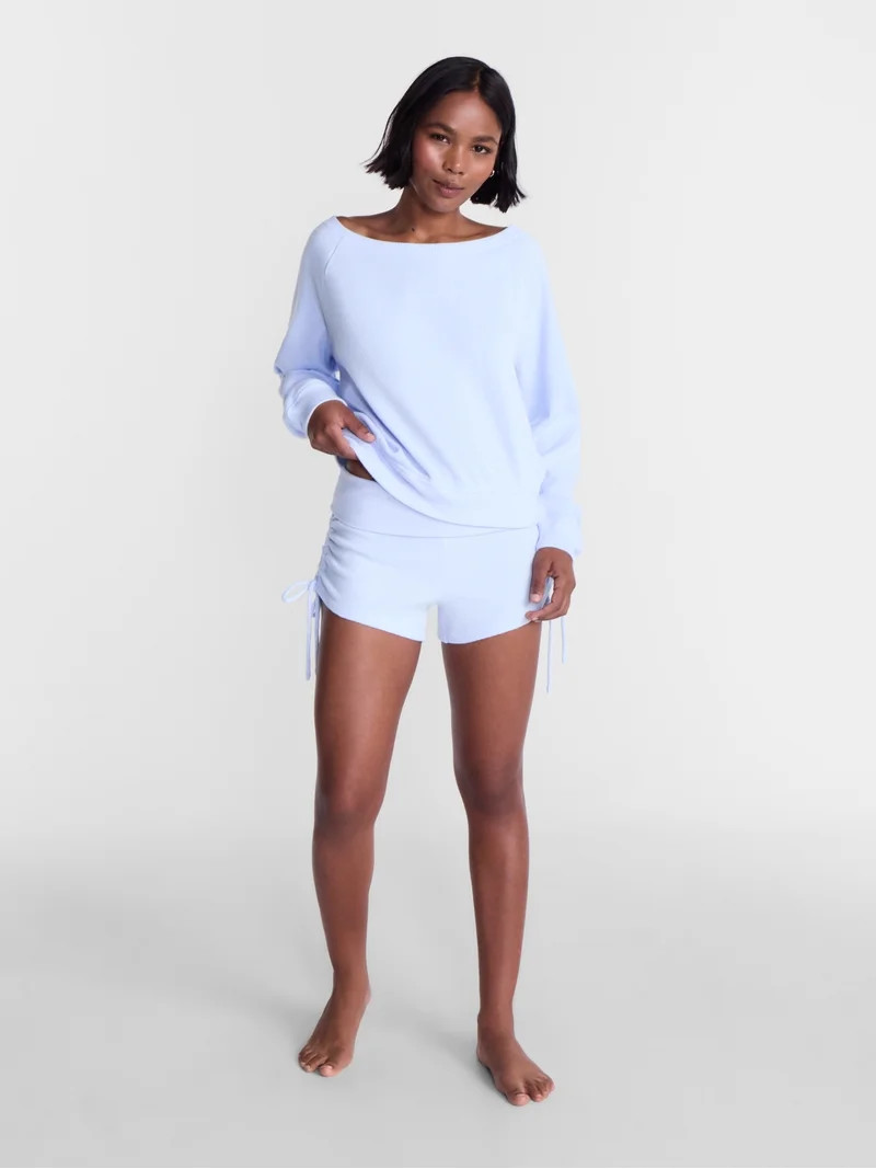 No Boundaries Waffle Knit Sleep Shorts, 2.5'' Inseam, Women\u2019s and Women's Plus XS-2X | Walmart (US)
