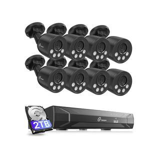 4K Ultra HD 8-Channel 8MP PoE 2TB NVR Security Camera System with 8 Wired PoE IP Cameras, Smart AI Detection | The Home Depot