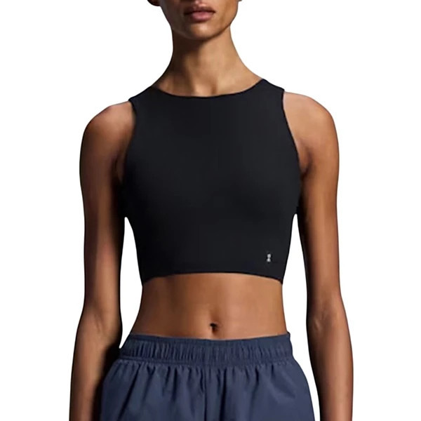 Women's On Core 2-in-1 Crop Crew Neck Running Tank Top Small Black | Scheels