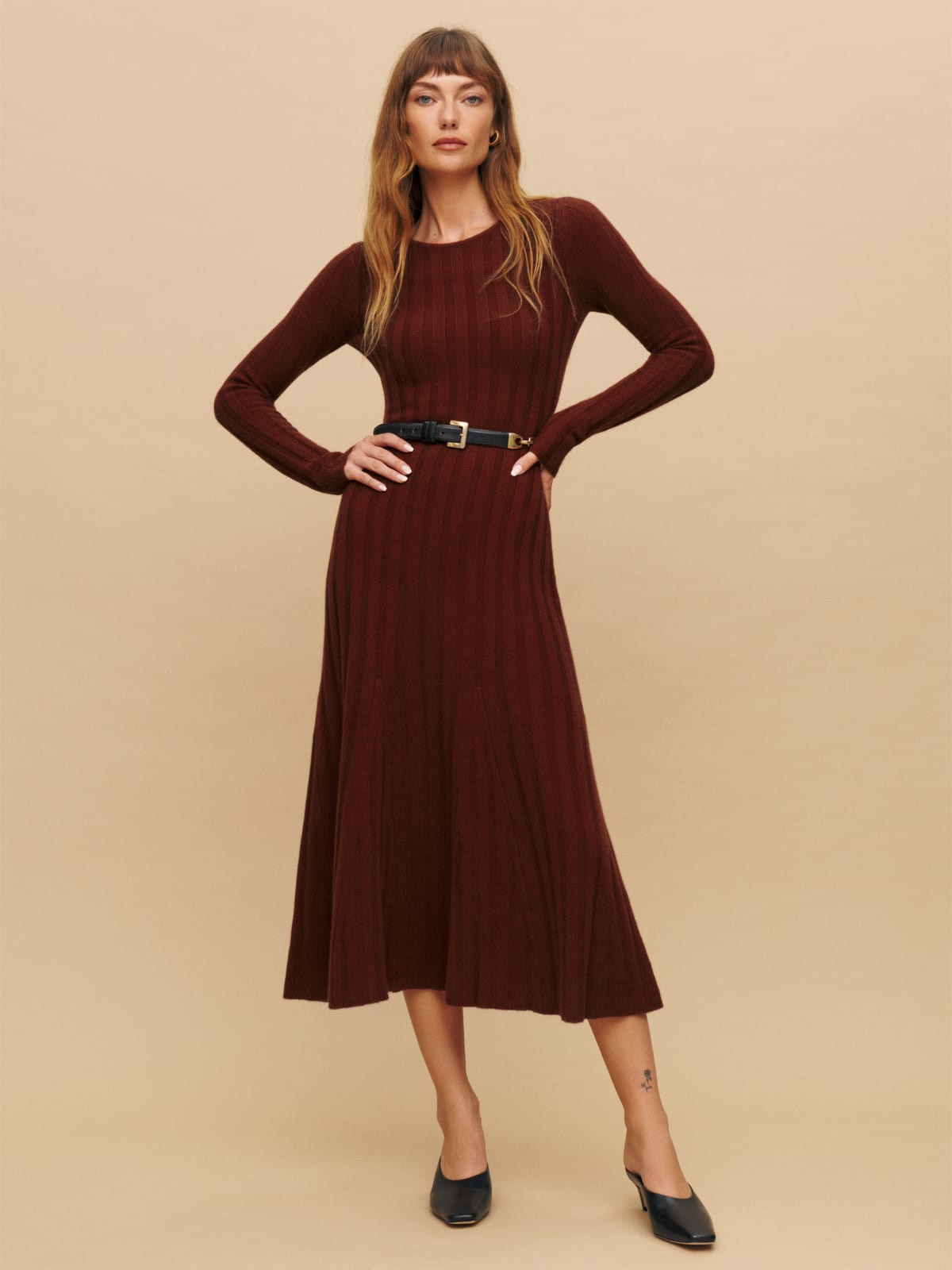Evan Cashmere Sweater Dress | Reformation (Global)