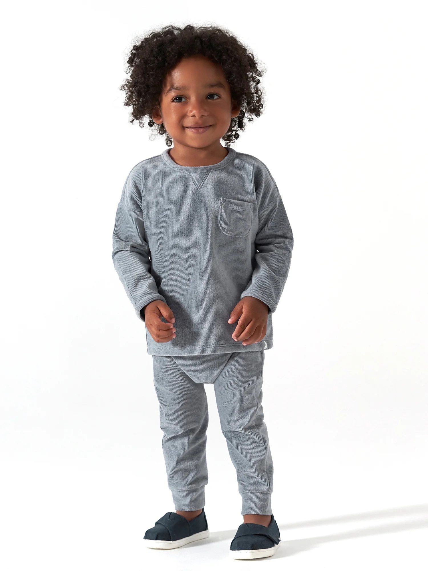 Modern Moments by Gerber Baby Boy or Girl Gender Neutral Long Sleeve Velour Top & Pant, 2-Piece O... | Walmart (US)
