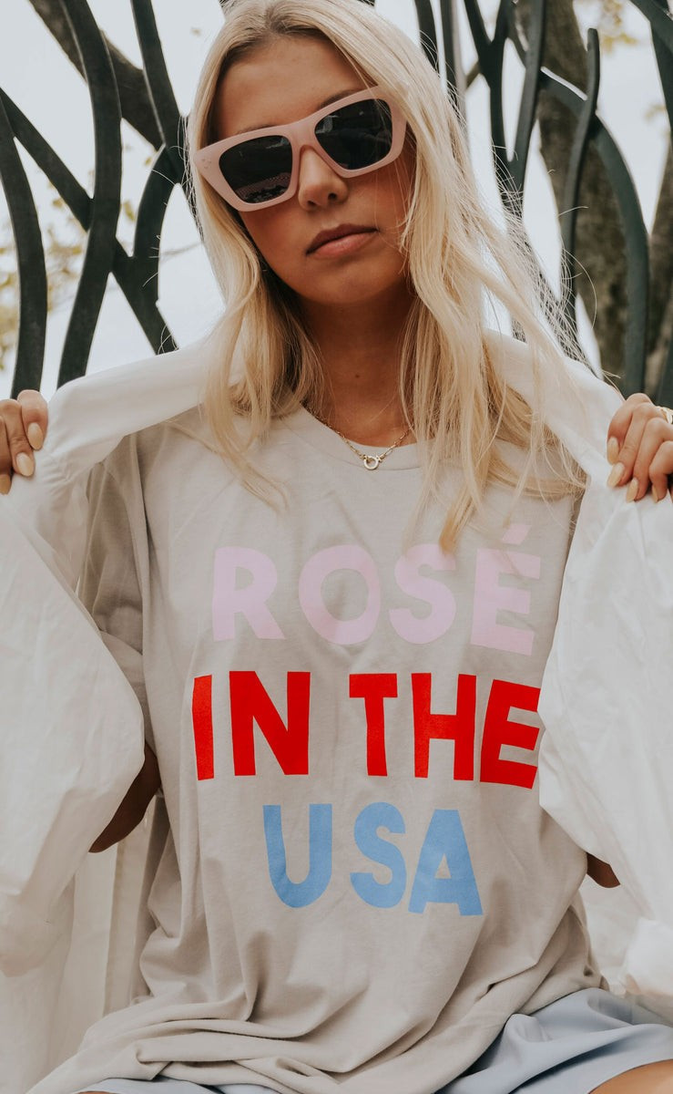 friday + saturday: rose in the usa t shirt | RIFFRAFF