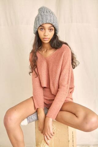 Boucle Knit Sweater & Shorts Set | Forever 21 (US)