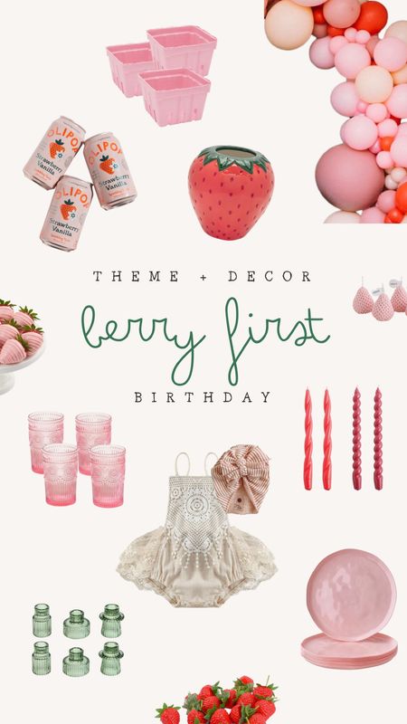 Planning Journey’s Berry First Birthday Party! how fun is a strawberry theme? 🥹🍓 

Strawberry theme | strawberry party decor | berry first birthday | baby girl first birthday | baby first birthday | Valentine’s Day decor | baby girl first birthday | pink decor | pink candles | pink birthday | Valentine’s Day party | galentines day | strawberry party | strawberry theme | berry first birthday theme 

#LTKbaby #LTKkids #LTKbump