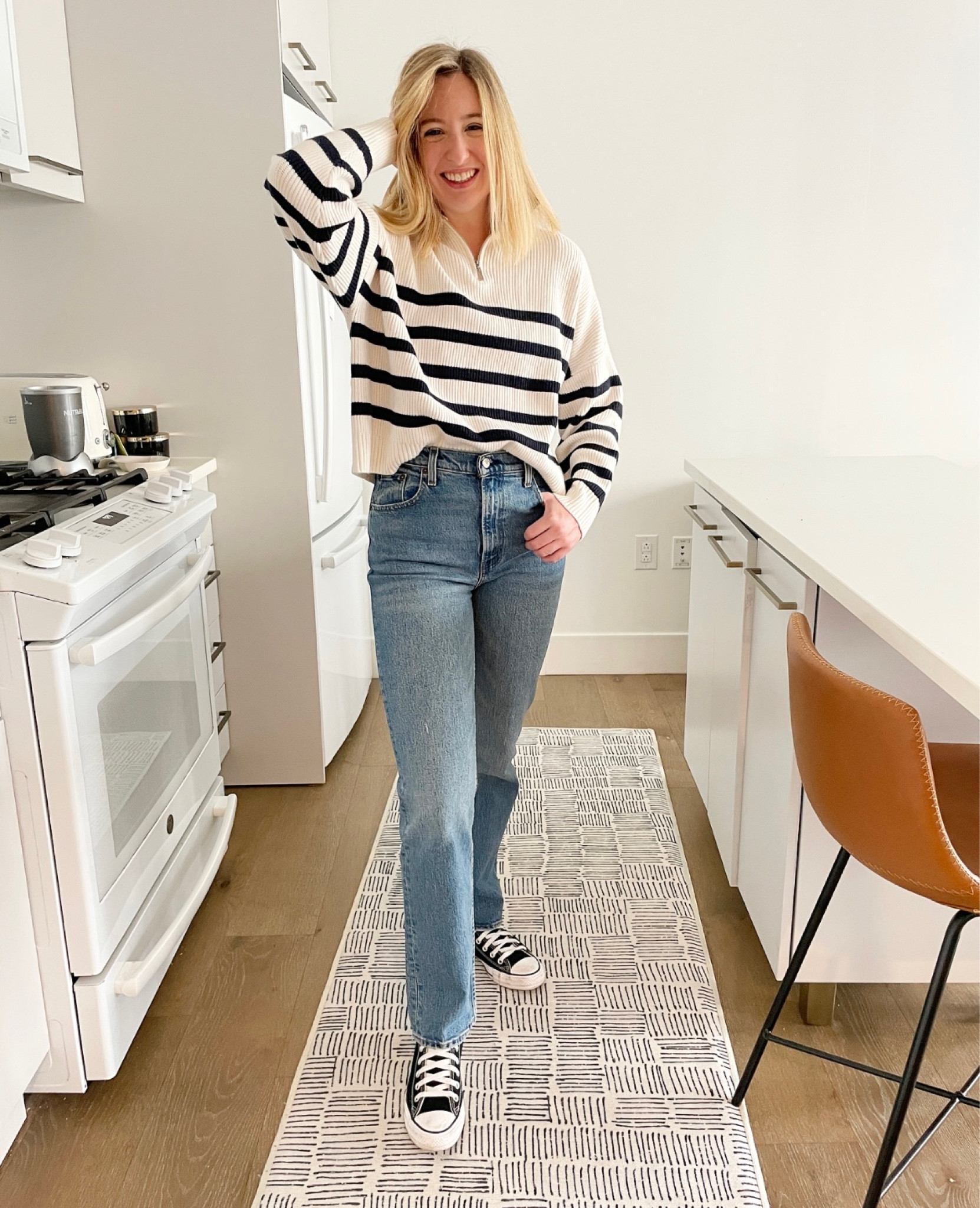 Stripes are a classic for spring and I love this sweater from @mango 
•
I paired it with these medium wash jeans from @abercrombie and some black high top @converse
•
Great for a casual work office look or weekend look
•
S in Striped Sweater from @mango
4 in Medium Wash Ultra High Rise 90s Straight Jean from @abercrombie 
8.5 in Black High Top Converse from @nordstrom 
•
•
•
•
#stripes #stripesoutfit #ootd #officeootd #weekendootd #casualootd #casualoutfit #casualoutfitidea #officeoutfit #weekendoutfit #casualfashion #neutral #neutralfashion #springootd #springoutfit #comfyoutfit #comfyfashion #neutrals #neutralsoutfit #neutralaesthetic #classicoutfit #classicaesthetic #classicfashion #elegantaesthetic #elegantfashion #womenintechfashion #womenintechootd #womenintech #casualstyle #stripesweater

#LTKunder100 #LTKSeasonal #LTKworkwear