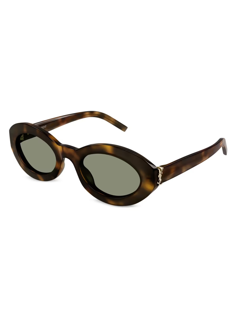 Monogram Hinge 52MM Acetate Oval Sunglasses | Saks Fifth Avenue