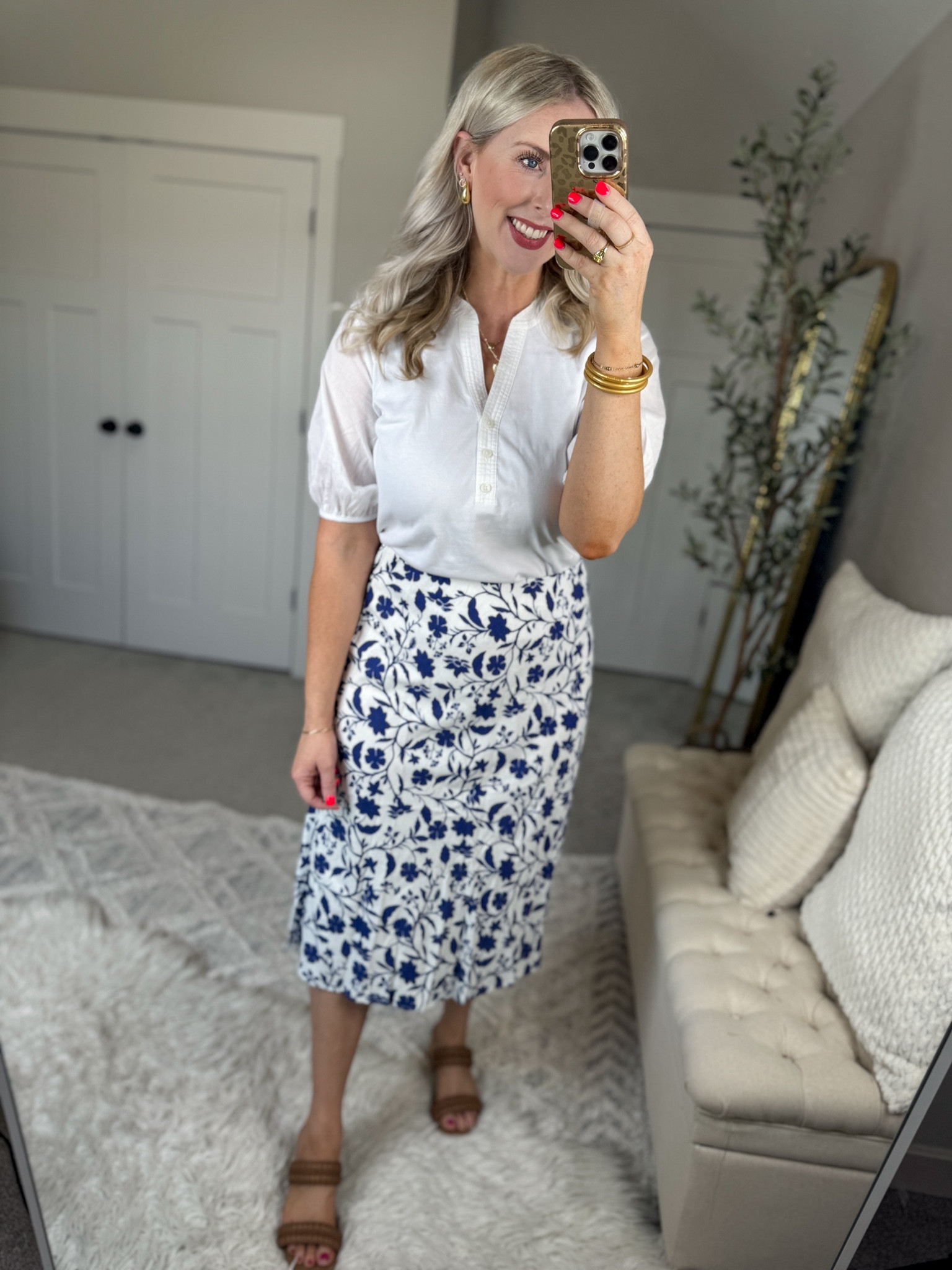 Weekend Walmart Wins try on 
Puff sleeve henley top- medium 
Floral midi skirt- medium 

#LTKSeasonal #LTKfindsunder50 #LTKstyletip