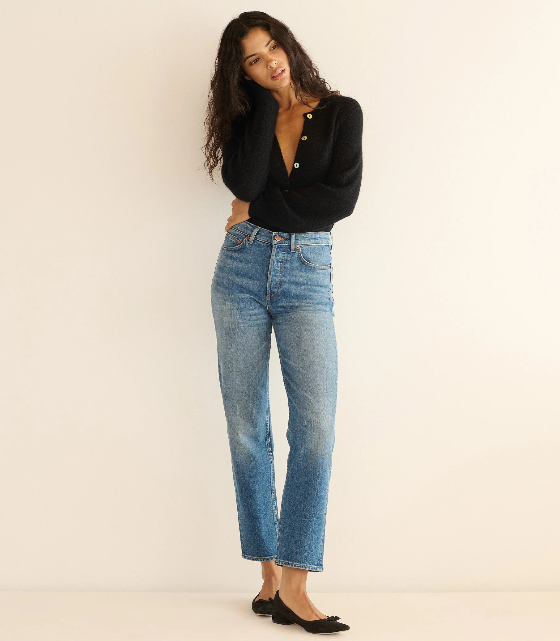 Diana Crop Jean - Rousseau Wash | D\u00d4EN | DOEN