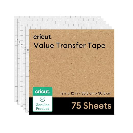 Cricut Value Transfer Tape - 75ft Flat Pack, 12in x 12in Sheets (75-Count) | Amazon (US)