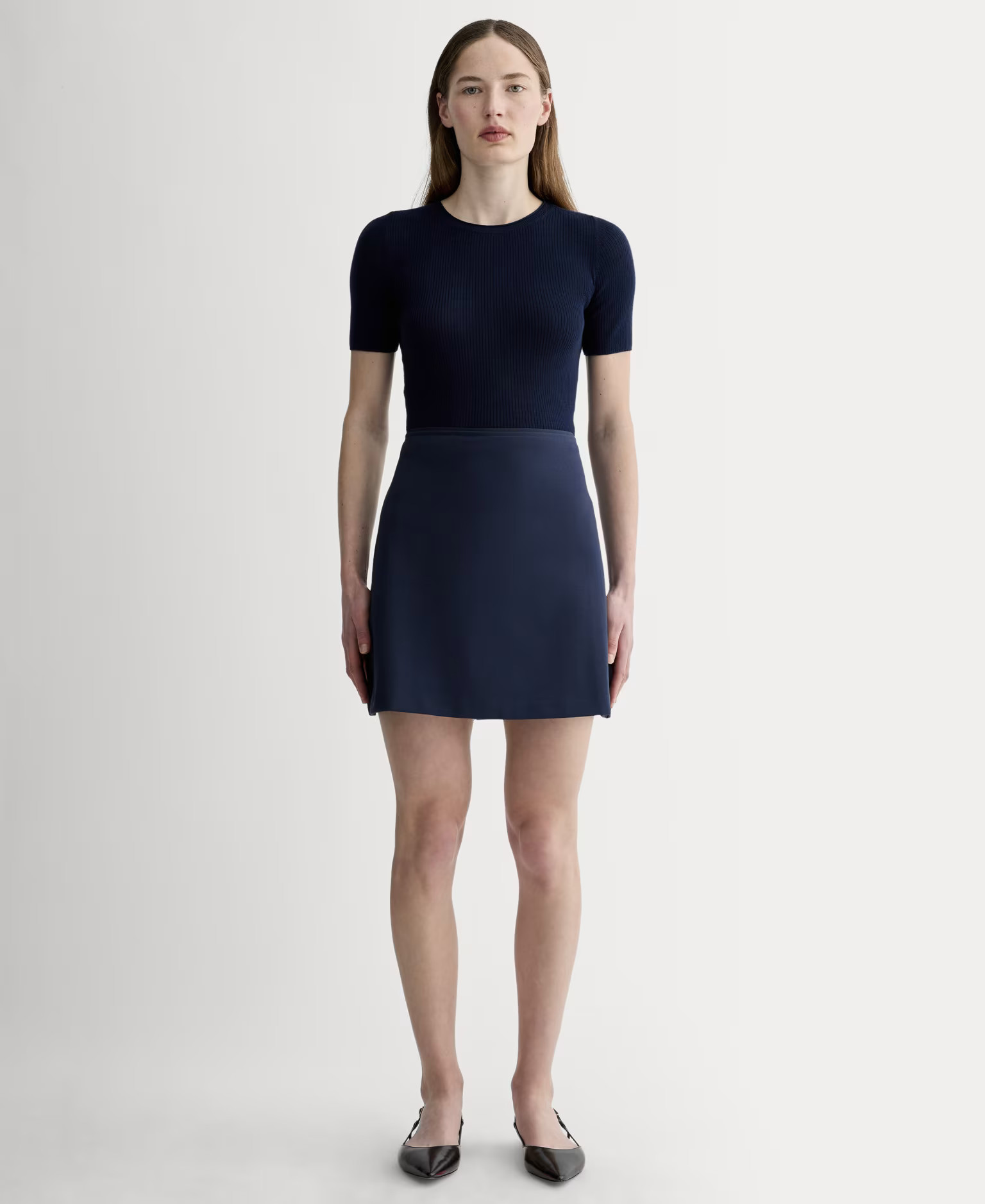 Women's Dream Mini Skirt by Everlane in Navy, Size L | Everlane