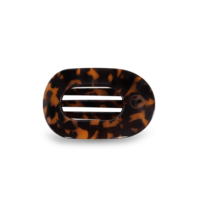 [Teleties] Small Flat Round Clip- Tortoise | Ruthie Grace