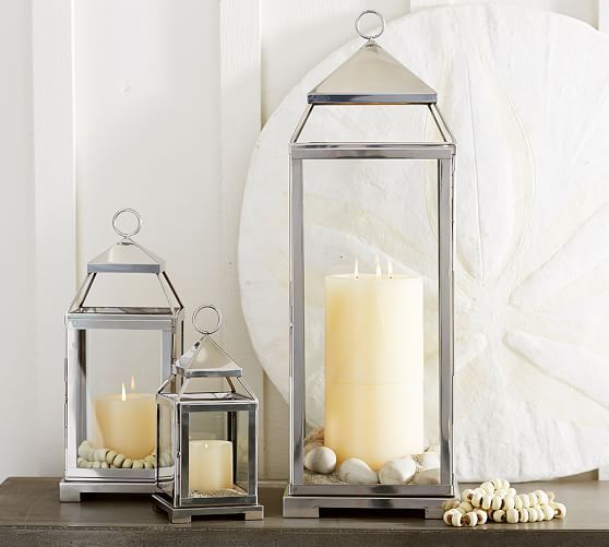 Malta Lantern - Silver Finish | Pottery Barn (US)