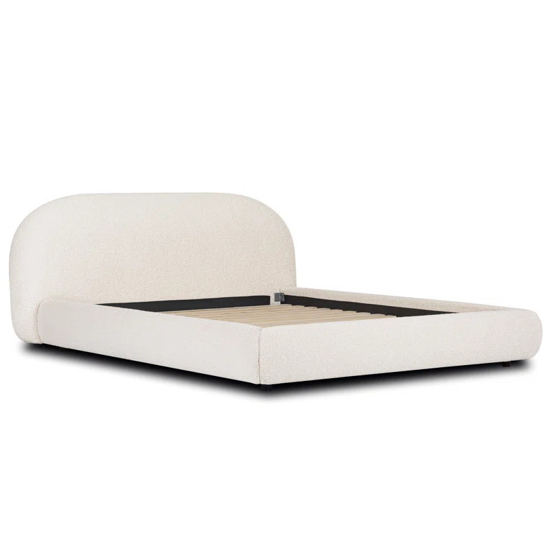 Sadarius Upholstered Fabric Bed with Rounded Headboard | Wayfair North America