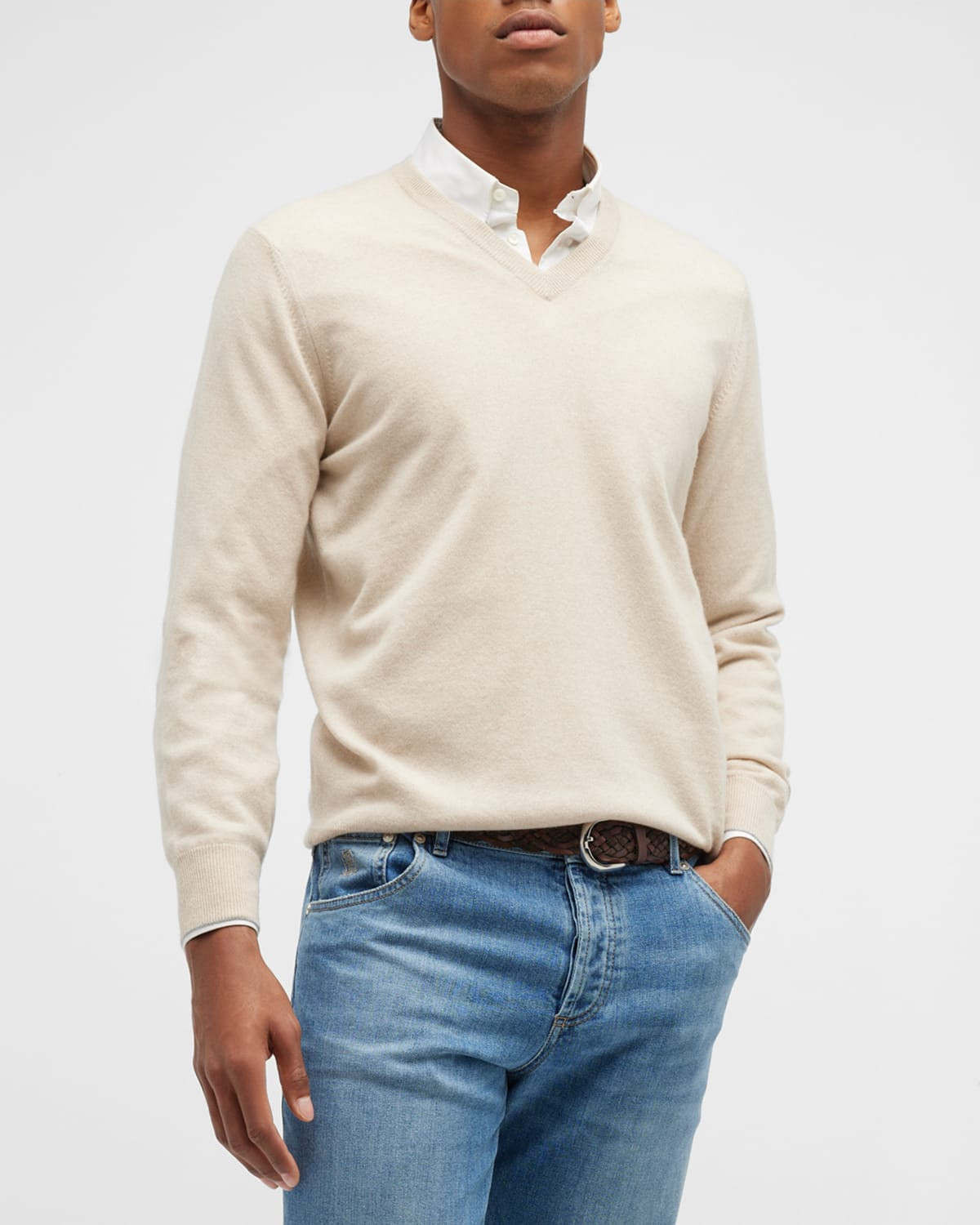 Men's Cashmere V-Neck Sweater | Neiman Marcus