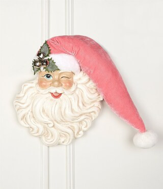 Southern Living Merry and Bright Collection Large Santa Head Hanging Wall Decor | Dillard's | Dillard's