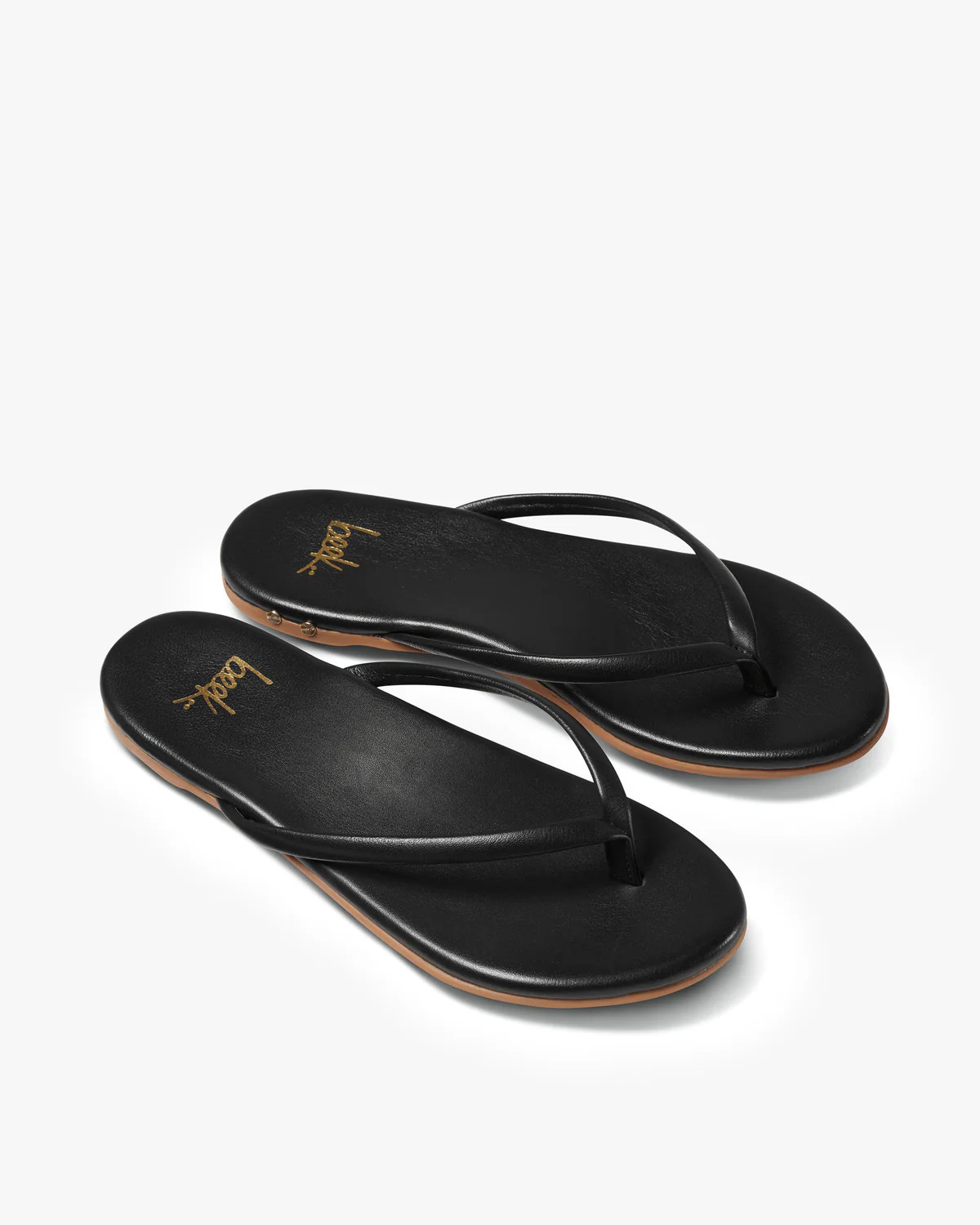 Sunbeam Leather Flip Flop Sandal - Black | beek | beek