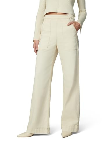 Joe's Jeans Women's The Side Zip Wide Leg Pant, Creme Brulee, 33 | Amazon (US)