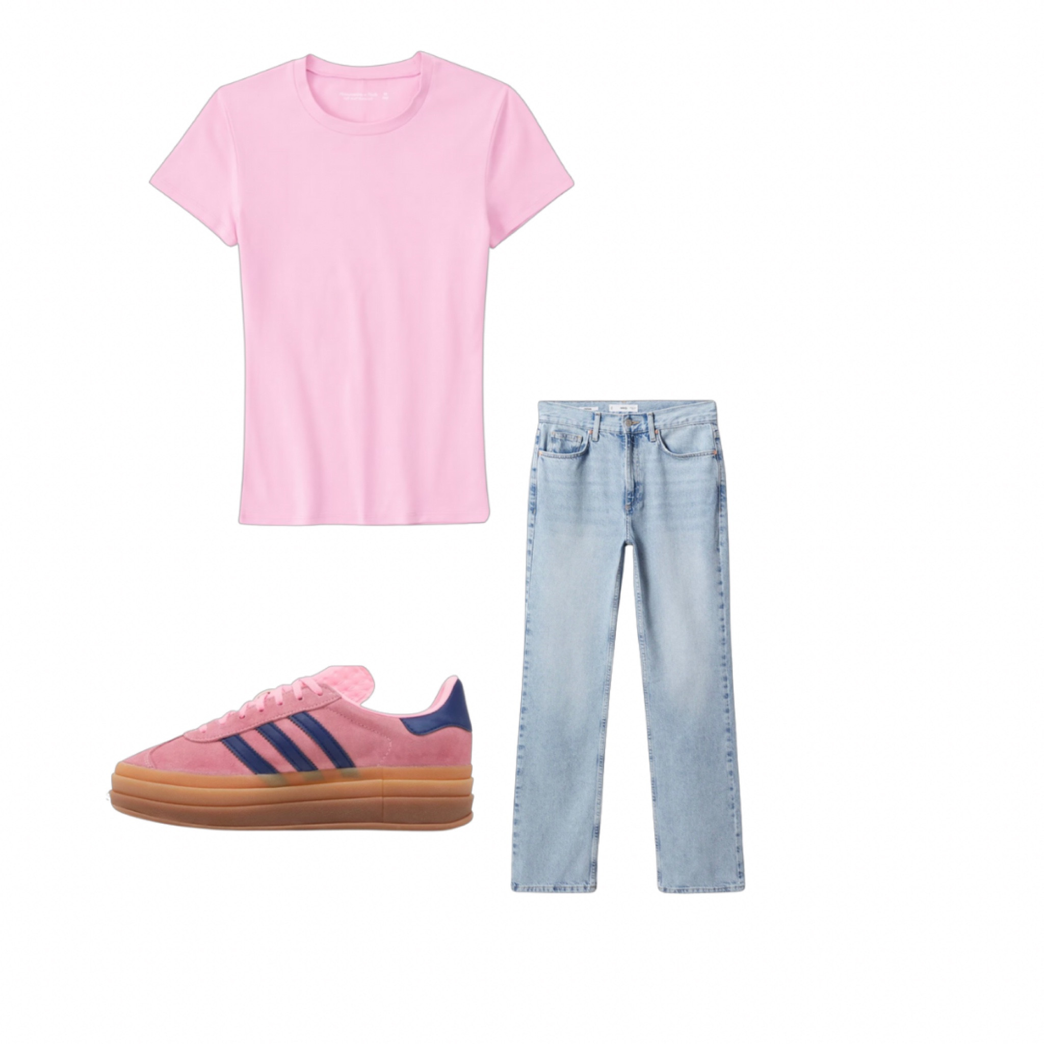 Summer and spring time outfit, jeans baby doll T end Adidas sneakers

#LTKFind