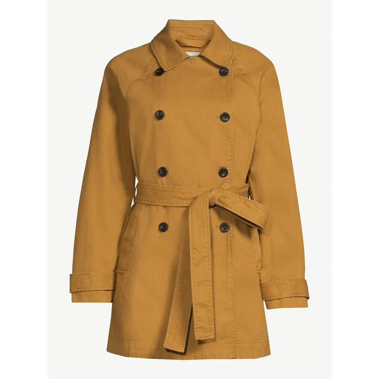 Free Assembly Women's Everyday Short Trench Coat, Sizes S-XXL | Walmart (US)