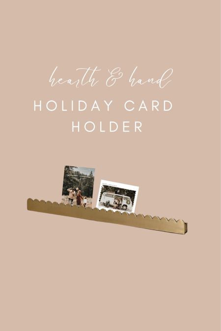 I love this brass scalloped card holder! What a cute way to display holiday cards! In stock and only $24.99! 