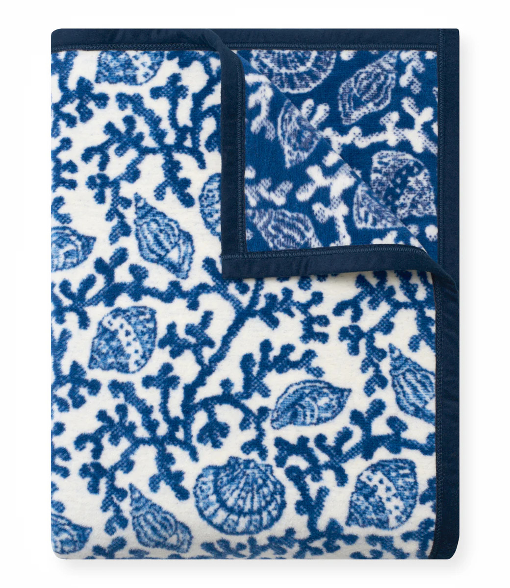 Coral & Shell Throw Blanket | ChappyWrap | ChappyWrap