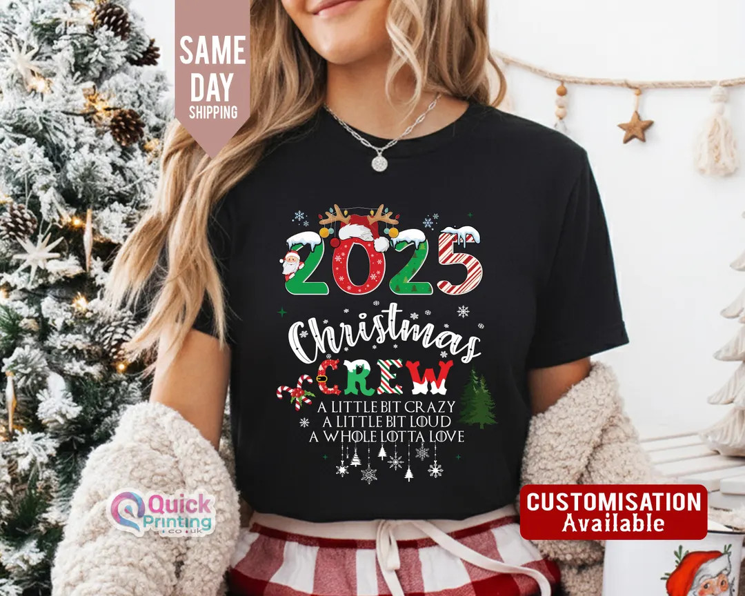 Christmas Crew T-shit, Family Christmas 2025 Making Memories Together Shirts, Custom Family Chris... | Etsy (US)