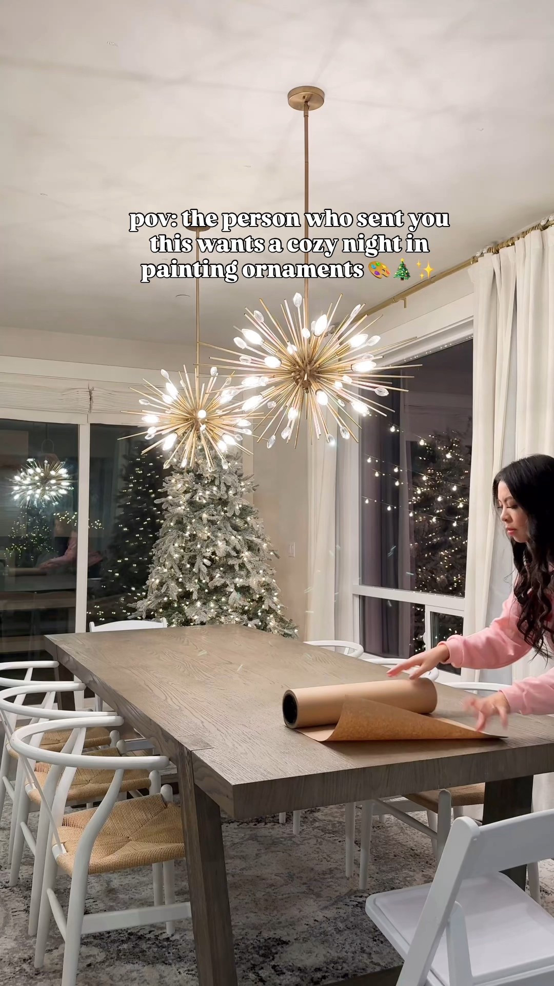 Girls night in painting ornaments! 

Wine glasses set, clear plastic ball ornaments, rosemary, cranberry juice, Christmas tree, Christmas decorations, Acrylic Craft Paint, paint brushes set, Ready to Paint DIY Star Shape Glazed Porcelain Ceramic Ornaments with Hanger for Christmas Tree, Baseball Stand Game Balls Display Holder, Round Clear Plastic Ball Ornaments 