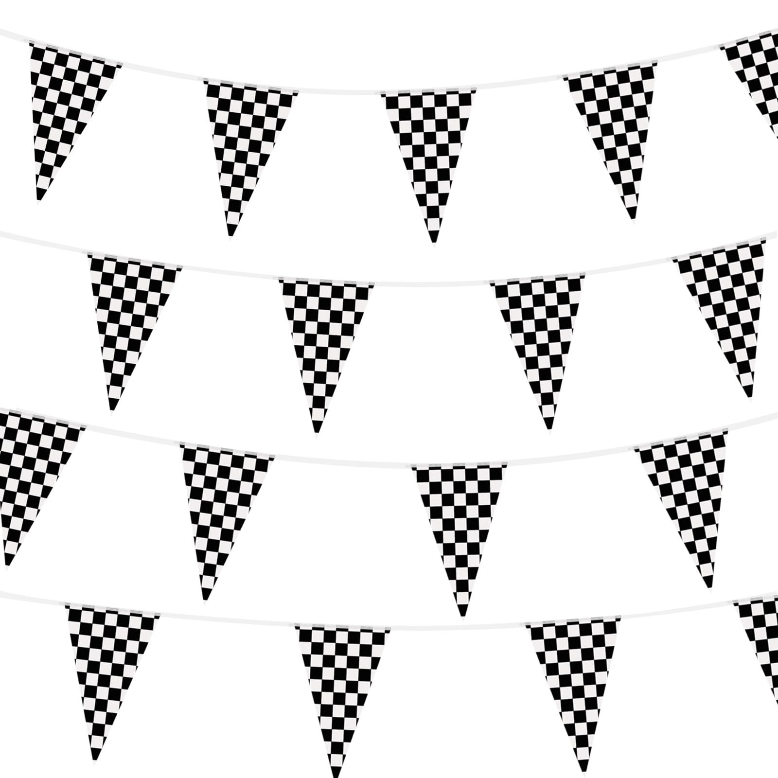 100ft Checkered Flag Banner, Racing Flags Race Car Wheels Birthday Party Decorations, Car Themed ... | Amazon (US)