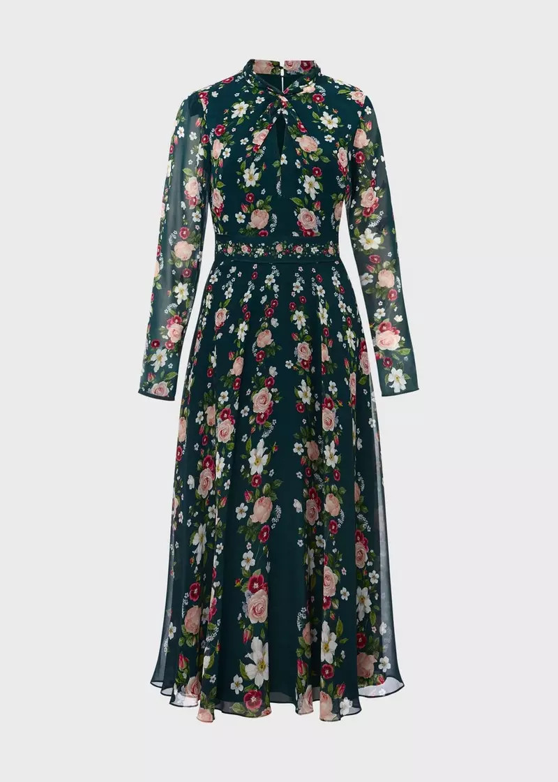 Helena Silk Floral Dress | Hobbs UK | | Hobbs