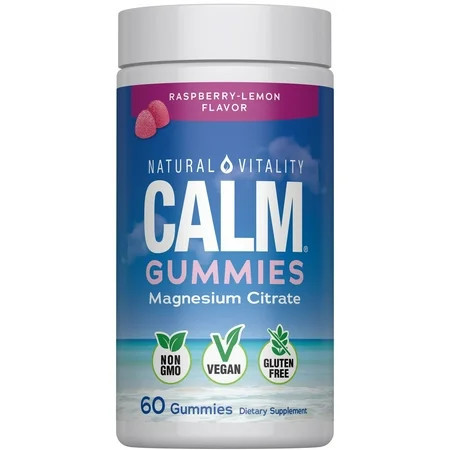 Natural Vitality Calm, Magnesium Citrate Gummies, Raspberry-Lemon, 60 Gummies | Walmart (US)