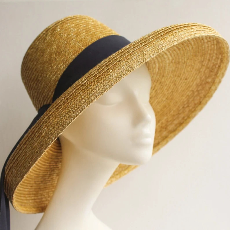 MIRABELE Wide Brimmed Straw Sun Hat for Wedding Guests, Royal Ascot & Kentucky Derby, Mother of t... | Etsy (Global)