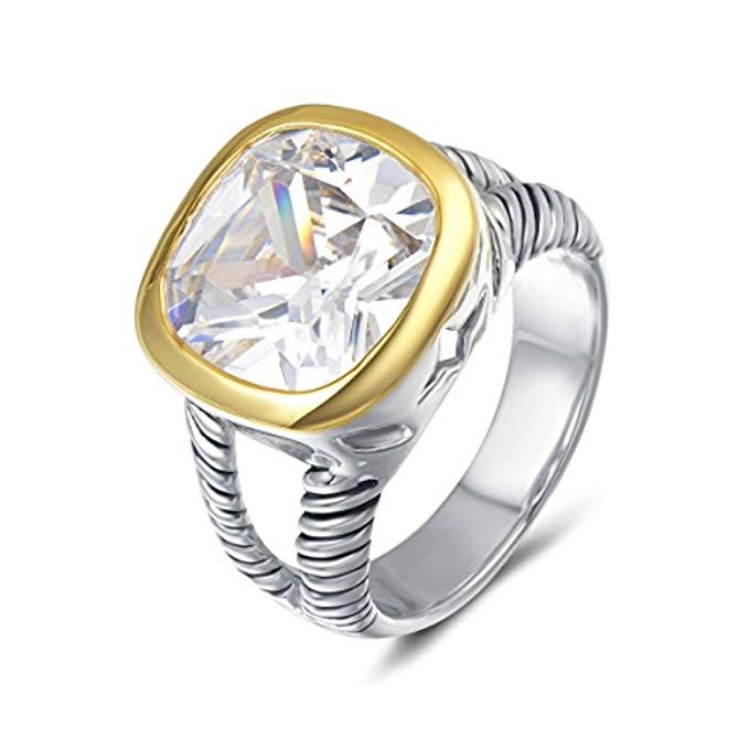 UNY Ring Twisted Cable Wire Designer Inspired Fashion Brand David Vintage Love Antique Women Jewelry | Amazon (US)