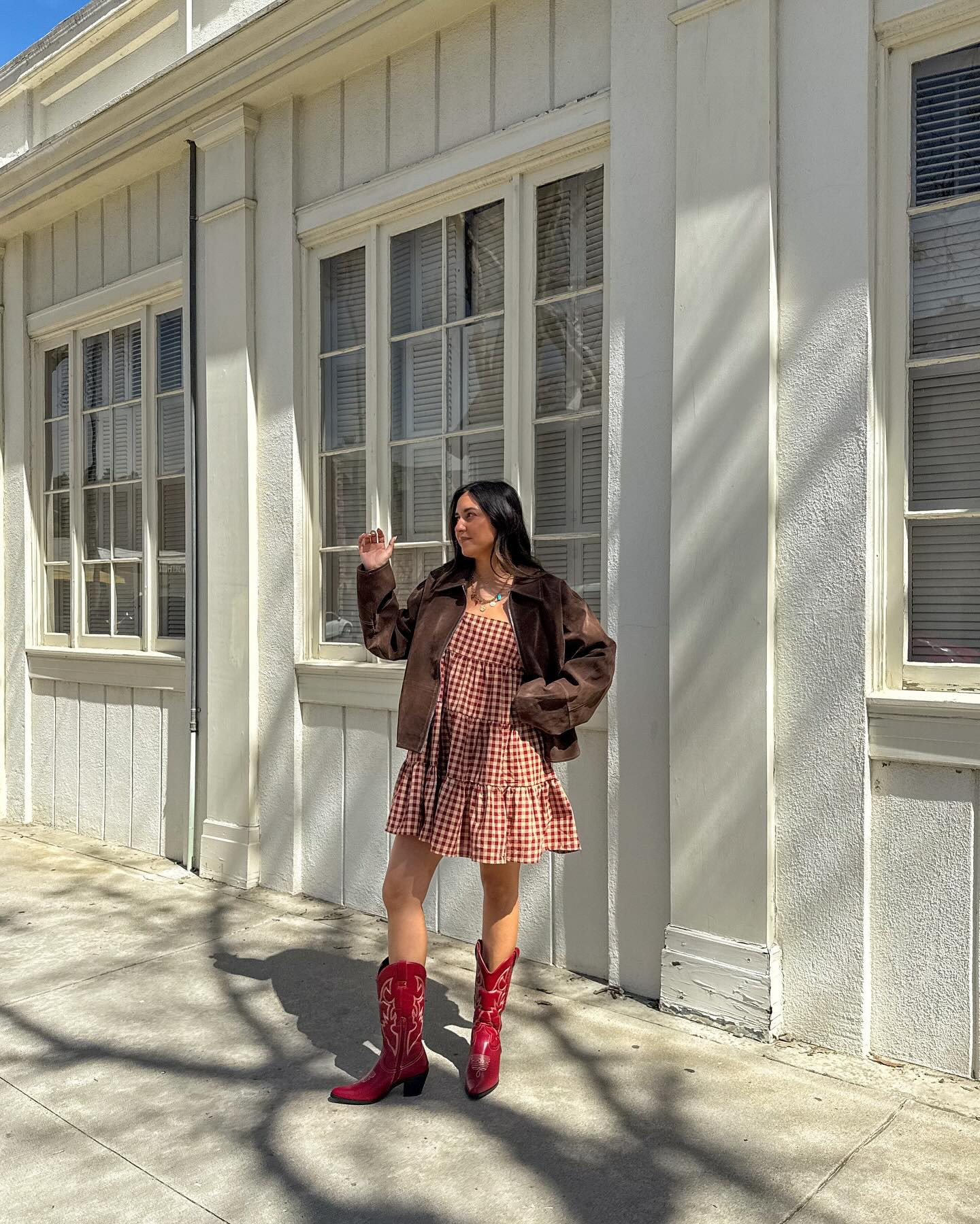 It’s giving western chic 🍓👢❤️‍🔥
.
.
.
Spring outfit, spring ootd, spring inspired, spring inspo, gingham dress, red boots, cottage core, western chic, cider, princess Polly, easy outfit, Pinterest inspired