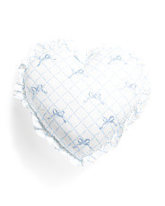 19x20 Beautiful Bow Trellis Ruffle Heart Pillow | Throw Pillows | Marshalls | Marshalls