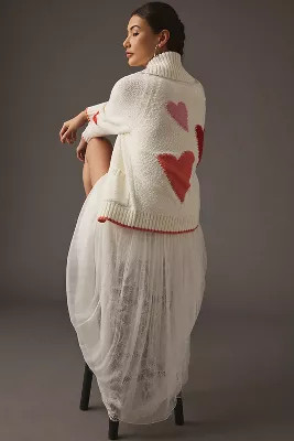 Maeve Heart Cardigan Sweater | Anthropologie (US)