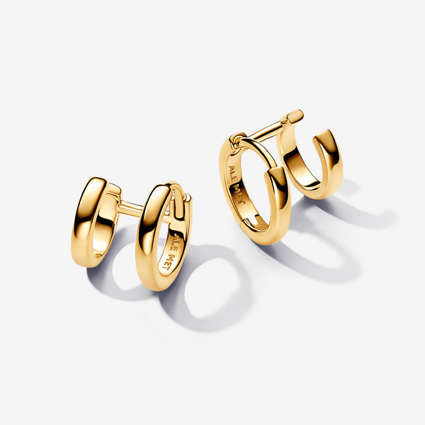 Pandora Double Huggie Hoop Earrings | Pandora US