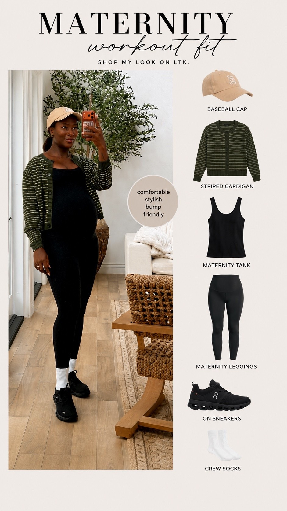 My favorite maternity workout look lately. 🤍 Linking everything here.

#LTKBump #LTKdayinmylife #LTKmomlife