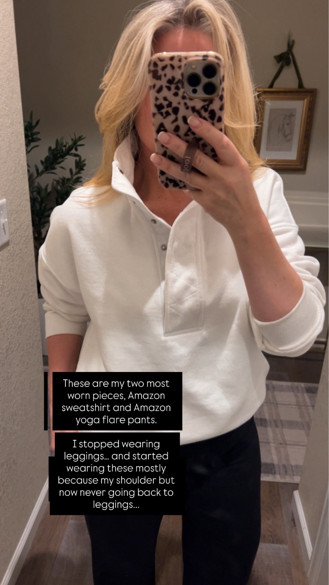 ✨Tap the bell, save and ❤️ for over 40 fashion, midlife style, midsize fashion and luxury looks for less. 

Today looked like:

• driving
• laundry
• feeding people… again
• wondering why I walked into rooms

Tell me I’m not the only one who has days like this…
You? 

* Same 😅
* Barely surviving

But honestly… these are the days I actually wear my “real life outfits”

I stopped wearing leggings mainly because of my frozen shoulder and too hard to put on and after wearing these yoga flares I am never going back. Under $20

👑"Helping you look good, feel good!" - Lindsey Denver

#LTKSeasonal #LTKMidsize #LTKPlusSize