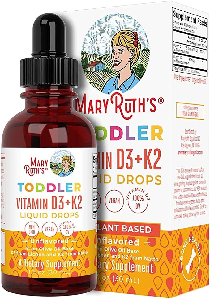 Vitamin D3 | Vitamin K2 | Vitamin D3 K2 Drops | K2 D3 Vitamin Liquid Supplement for Toddlers | Ki... | Amazon (US)