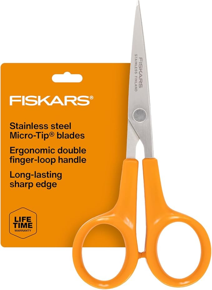 Fiskars Stitcher Scissors No. 5, Precision Sewing Scissors, Swedish Stainless Steel Blades for In... | Amazon (US)