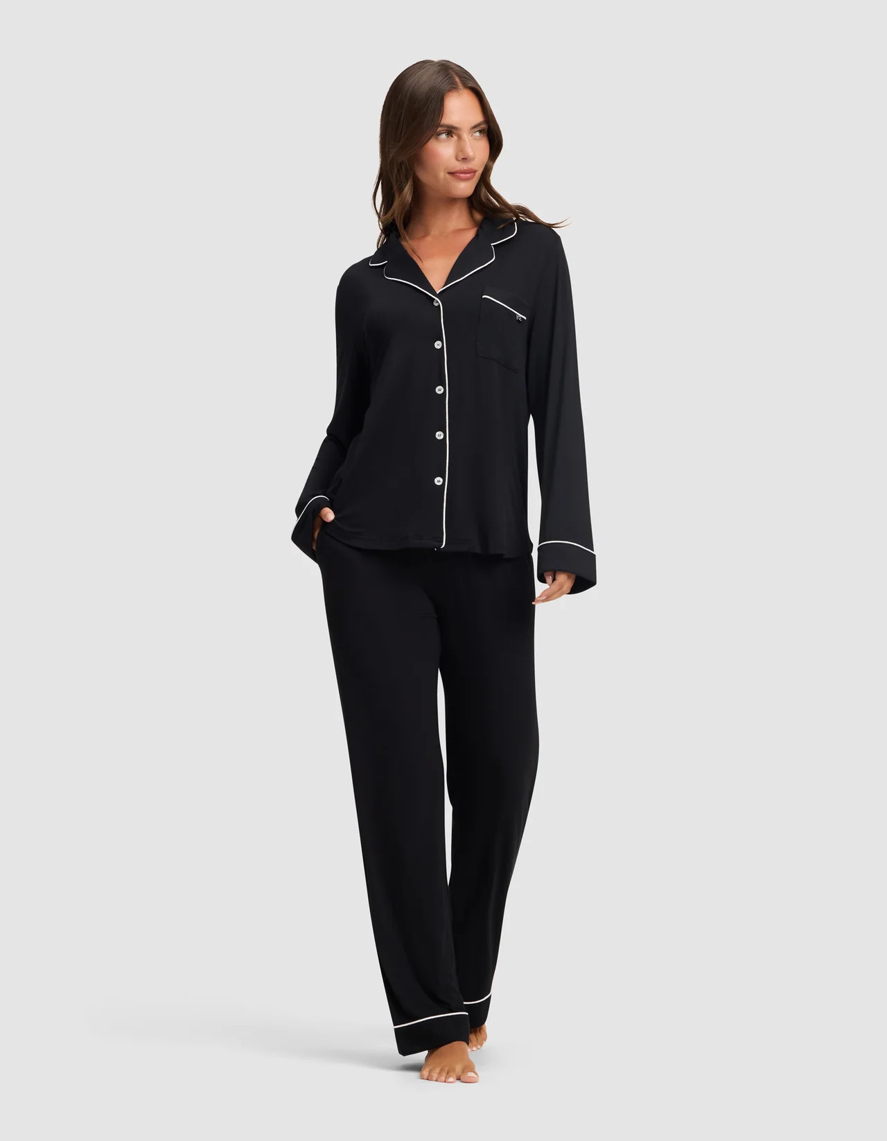 Women's Bamboo Stretch-Knit Long Sleeve Pajama Set | Cozy Earth